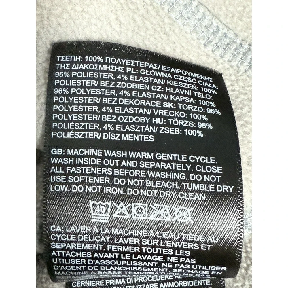 The North Face Canyonlands Full Zip Mens L Heather Gray Fleece Lined‎ Outdoor